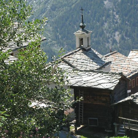Alpia 26 - Zwei Zimmerwohnung In Traditionellem Walliser Haus Gasenried Bagian luar foto